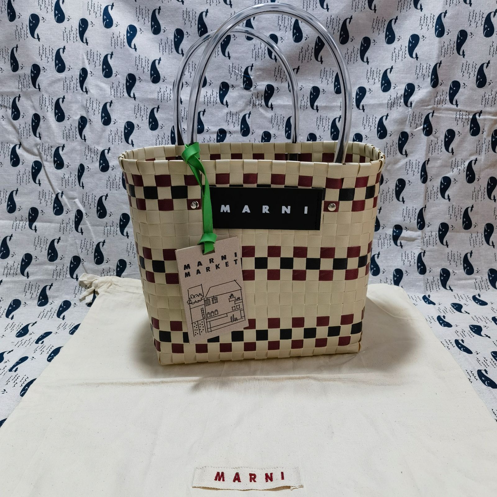 超人気美品！MARNI マルニ ミニブレイドピクニックバック マーケットカゴバッグトート R3524 - メルカリ