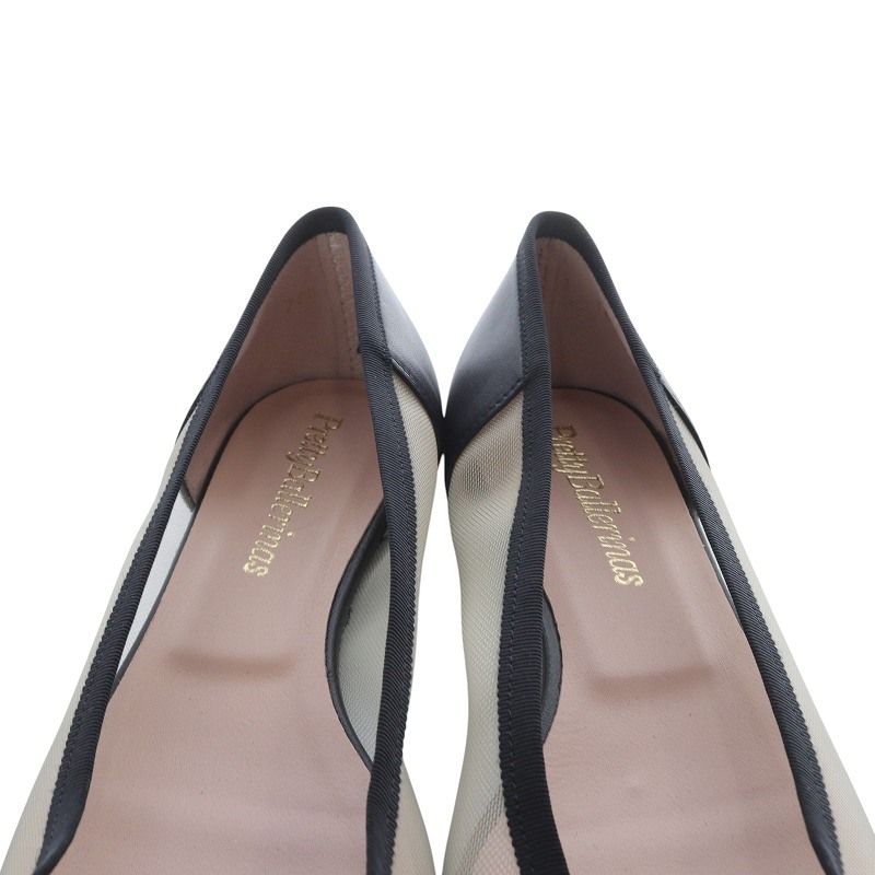 【試着のみ品】プリティバレリーナ フラットパンプス ブラック サイズ38 レディース フラットパンプス -Pretty Ballerinas(プリティ