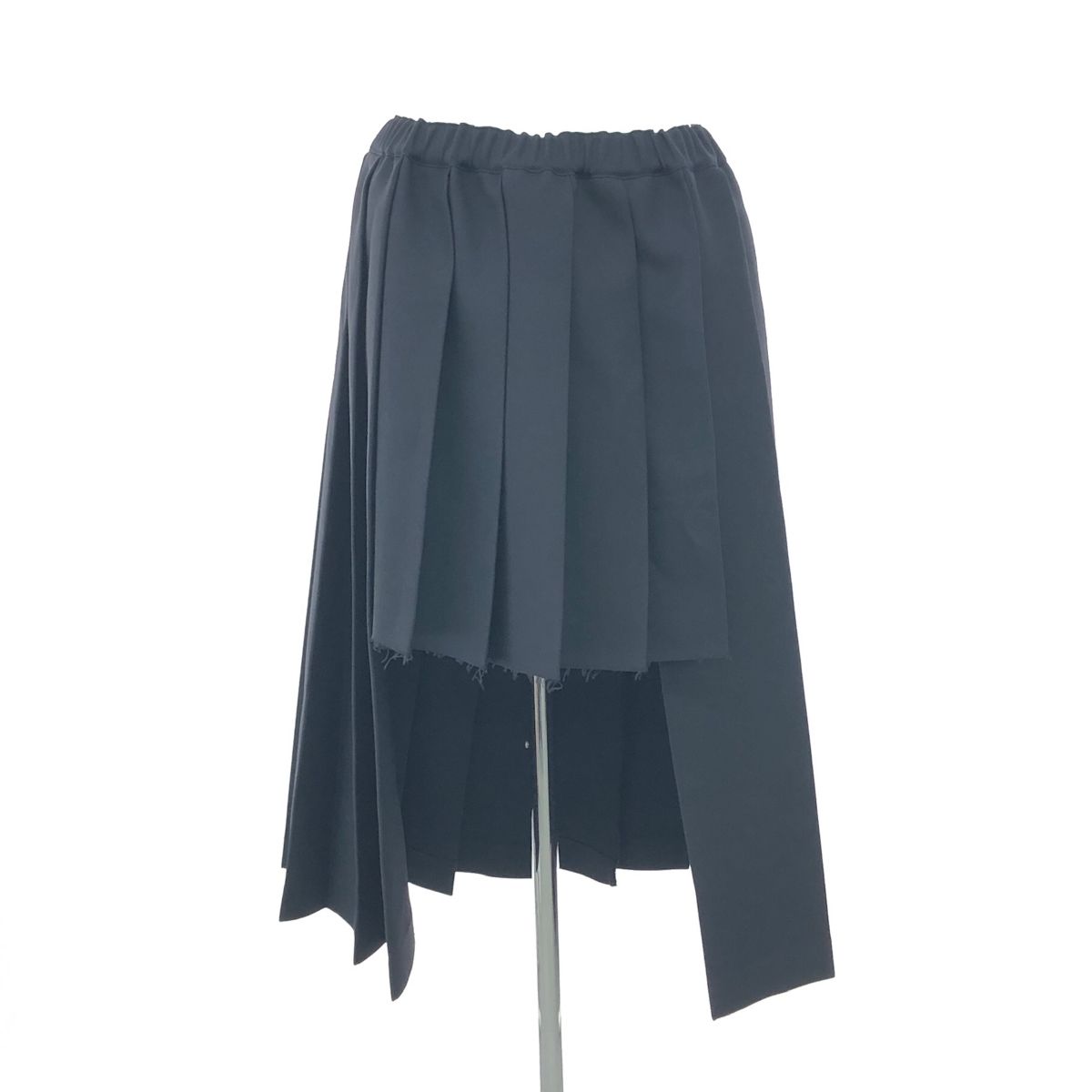 COMME des GARCONS変形プリーツスカート COMME des GARCONS コムデギャルソンCOMME ウールピンストライプ