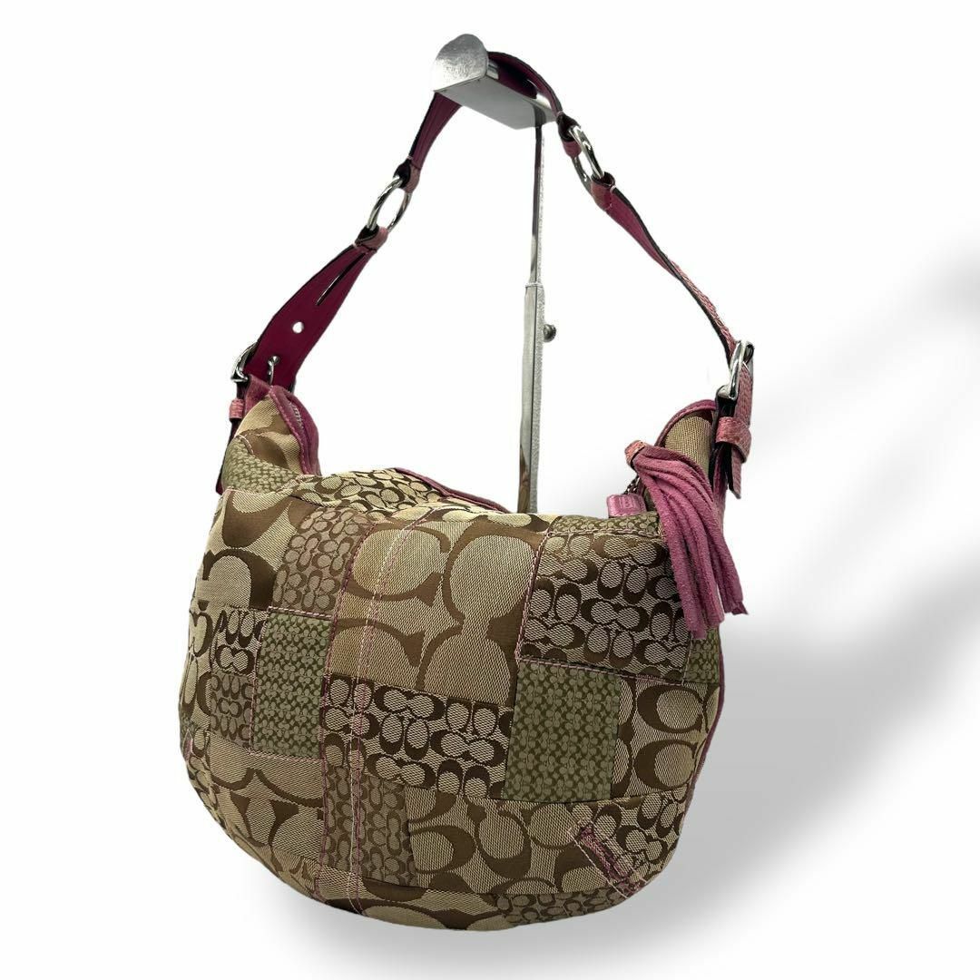 バッグ Coach Hobo Shoulder Bag Patchwork Pink Coach Hobo Shoulder Bag Patchwork Pink - メルカリ