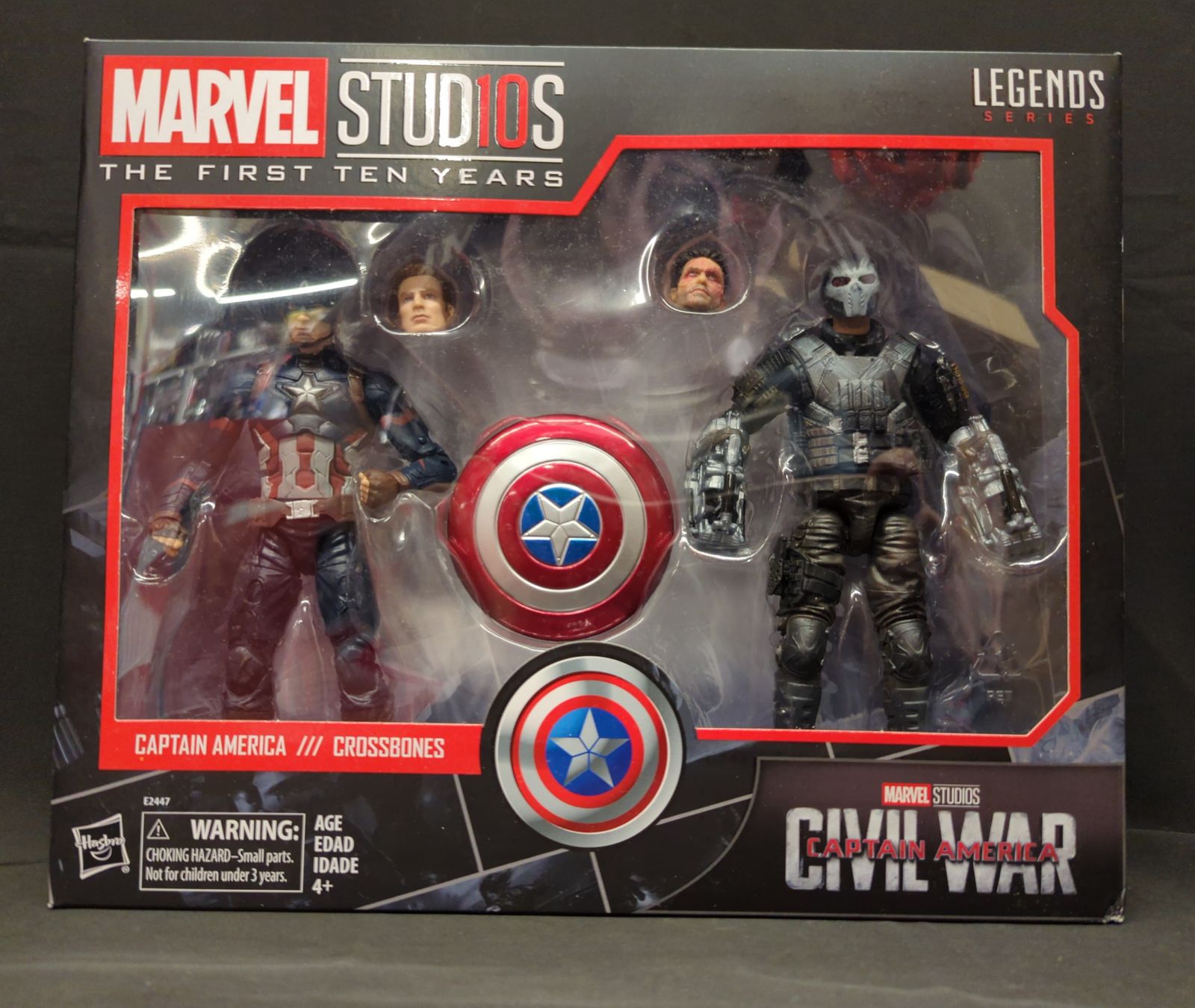 HASBRO MARVEL STUDIOS / THE FIRST TEN YEARS CAPTAIN AMERICA / CIVIL WAR CAPTAIN AMERICA / CROSSBONES 6インチ