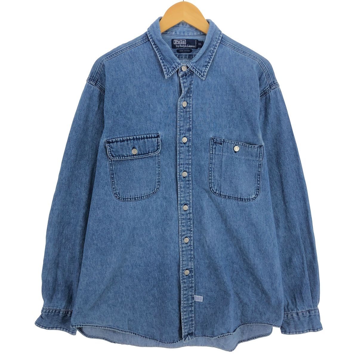 ラルフローレン 長袖デニムシャツ XL 古着 90年代 ラルフローレン