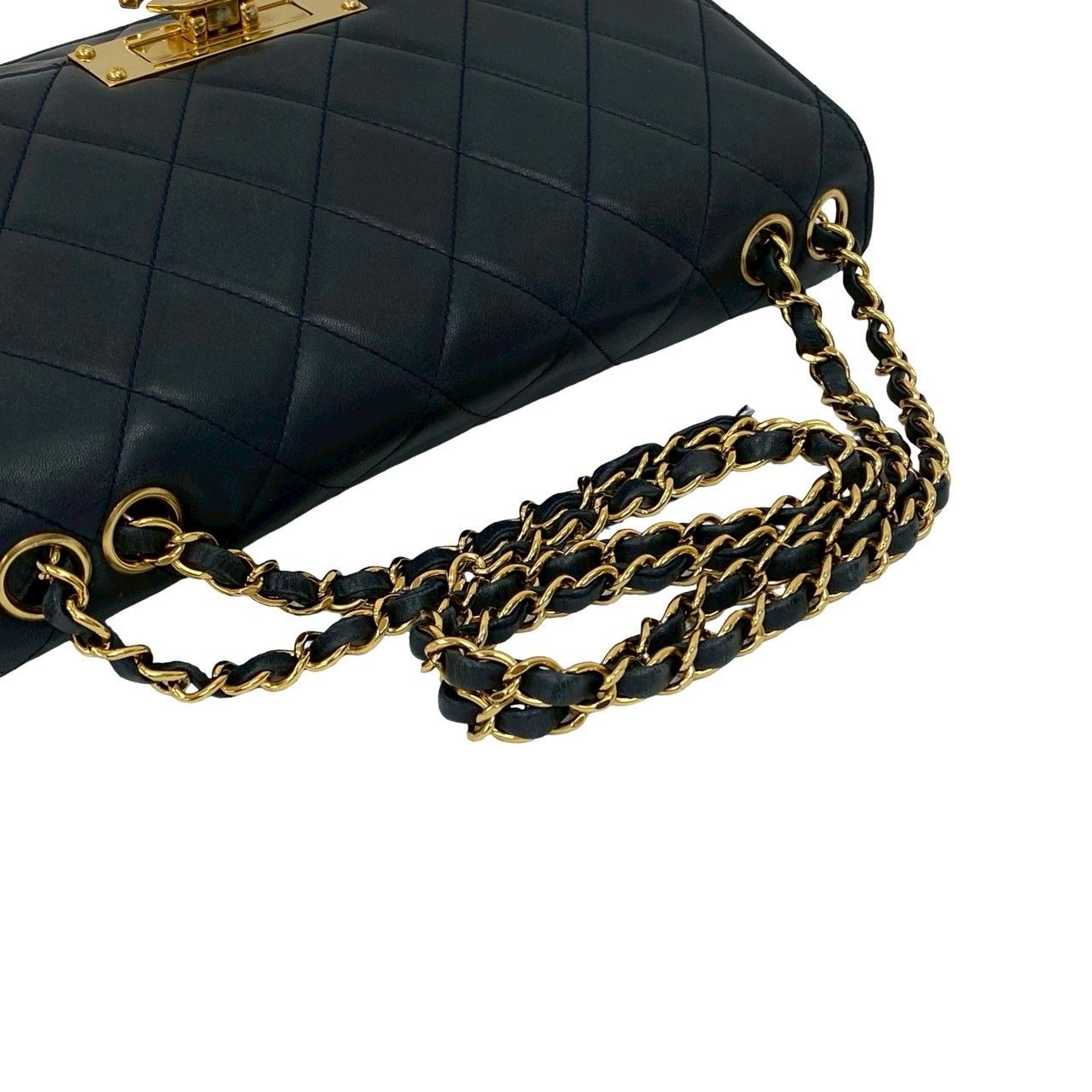 シャネル CHANEL 正規品 バニティ カーフ カード シール無し ジャンク 極 美品 袋付き カード シール有 19番台 CHANEL シャネル