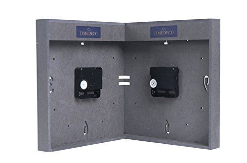 コーナー両面時計（非電波） ハンドメード 木製両面壁掛け時計