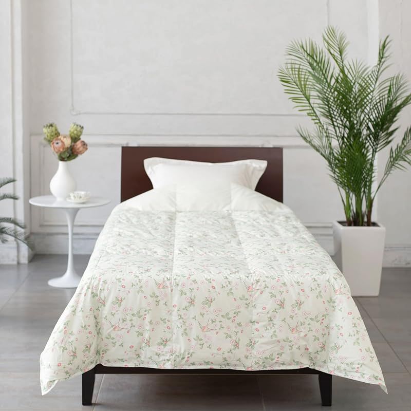 nishikawa 西川 ウェッジウッド 羽毛 肌掛け布団 ダウンケット シングル 洗える ホワイトダックダウン70% ふんわり グリーン KE03001901 1