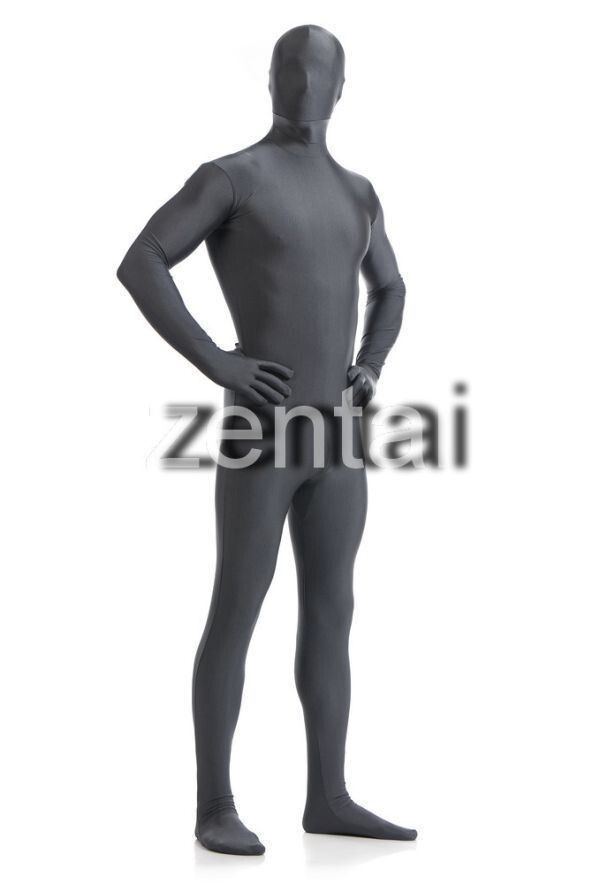 全身タイツ 超光沢 薄いグレー 男性女性兼用 XSサイズ ゼンタイ