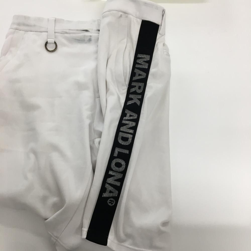 MARK＆LONA マークアンドロナ メンズ ホワイト ハーフパンツ MARK＆LONA マークアンドロナ メンズ ホワイト ハーフパンツ