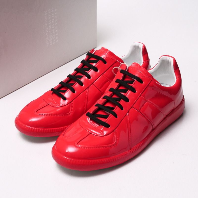 □未使用品□Maison Margiela メゾン マルジェラ スニーカー サイズ40 22 REPLICA GERMAN TRAINER 70'S  AUSTRIA ジャーマントレーナー ローカット エナメル イタリア製 20241128/RA2352 - メルカリ