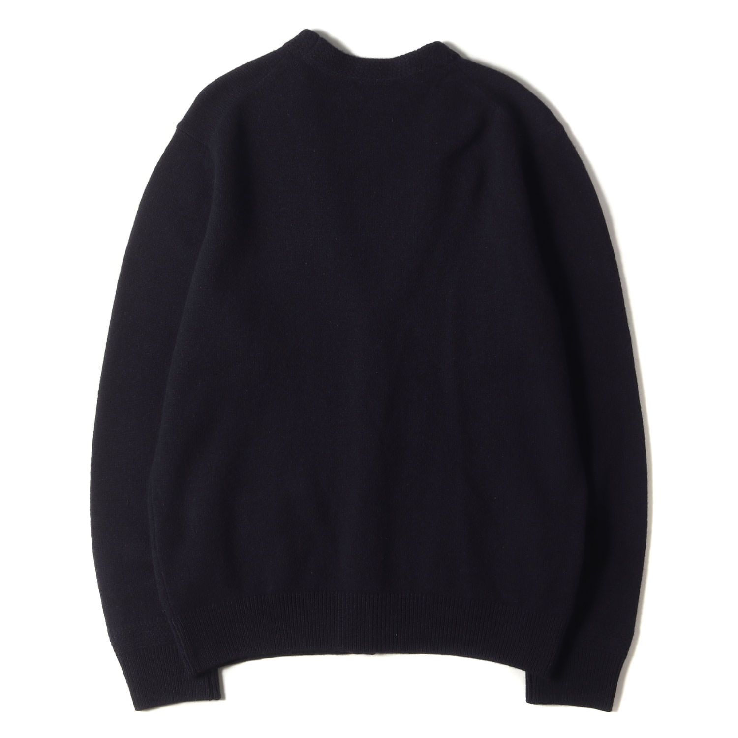 MAISON KITSUNE メゾン キツネ カーディガン サイズ:XL 19AW ワンポイント ワッペン 刺繍 ウール ニット カーディガン  WOOL CARDIGAN DM00514KT1014 ダークネイビー 紺 トップス セーター 長袖【メンズ】 - メルカリ