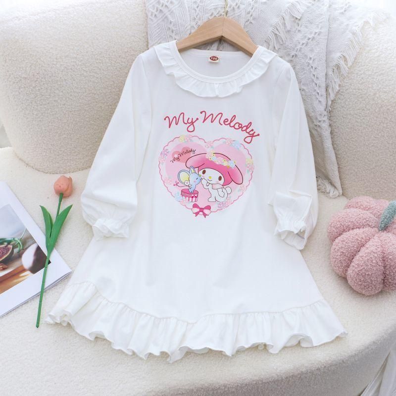 マイメロ 白いちご ワンピース ルームウェア ♡ 160センチ 綿100％ クロミ シナモン マイメロ パジャマ 子供 女の子