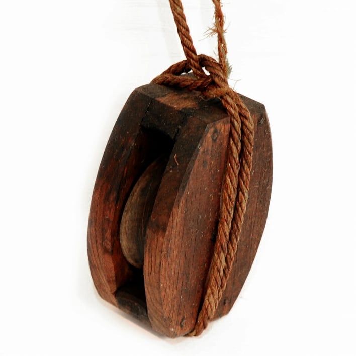 時代物・古民具・滑車・レトロ・アンティーク・No.200412-10・梱包