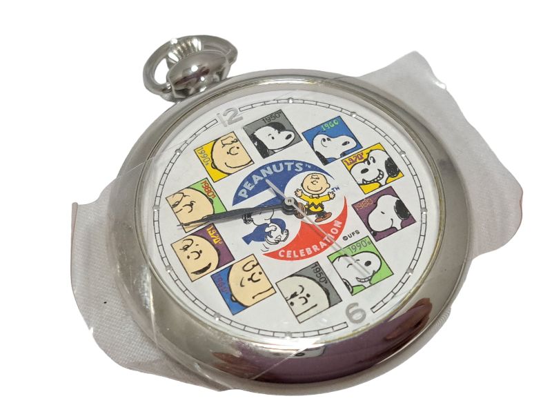 スヌーピ ピーナッツ PEANUTS 生誕50周年記念 ハッピータイム 懐中時計  