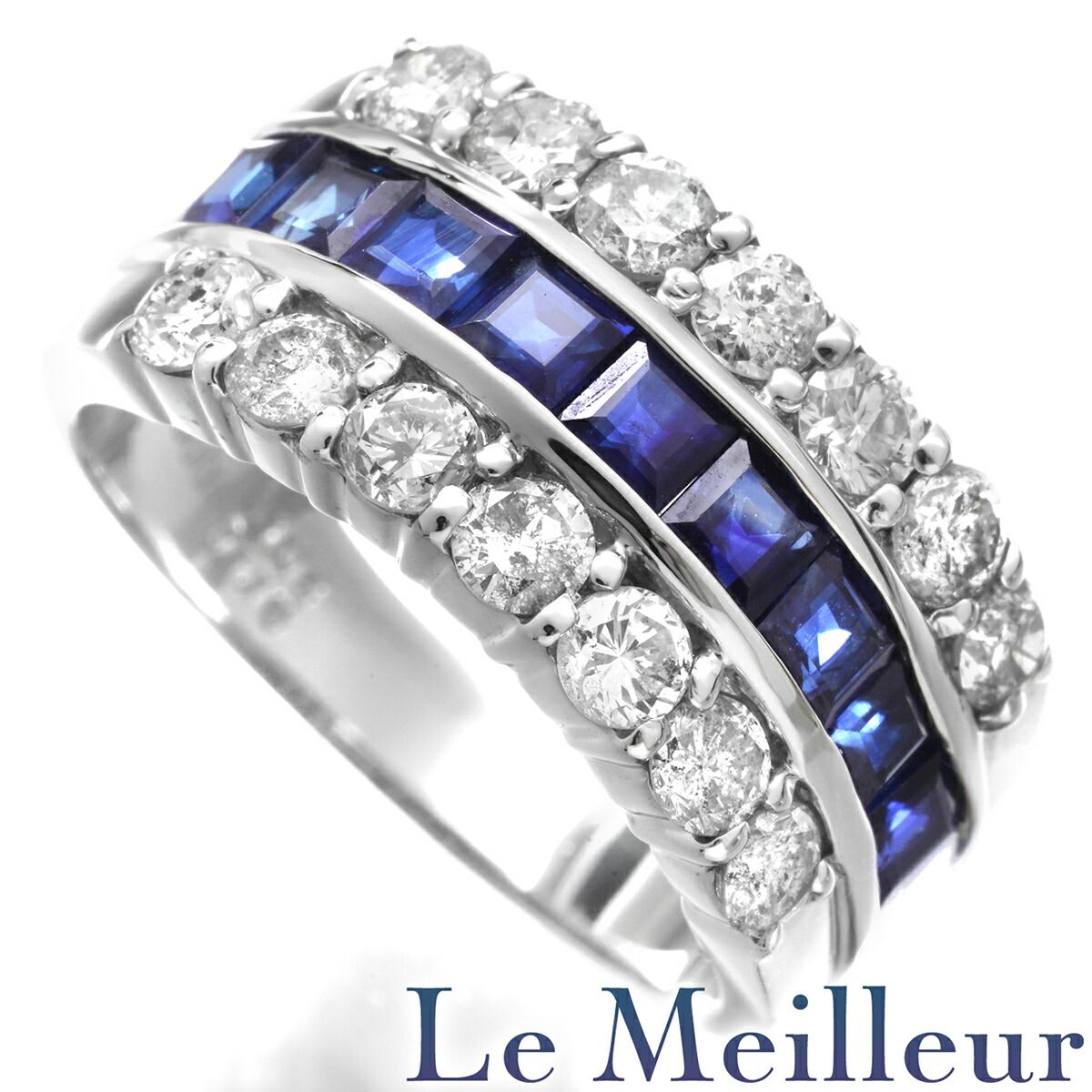 新品仕上済】 サファイア 1.08ct ダイヤモンド 1.16ct プラチナ Pt900