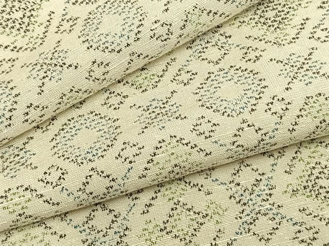 平和屋着物▽上質な紬 単衣 幾何学文 正絹 AABB2238fy