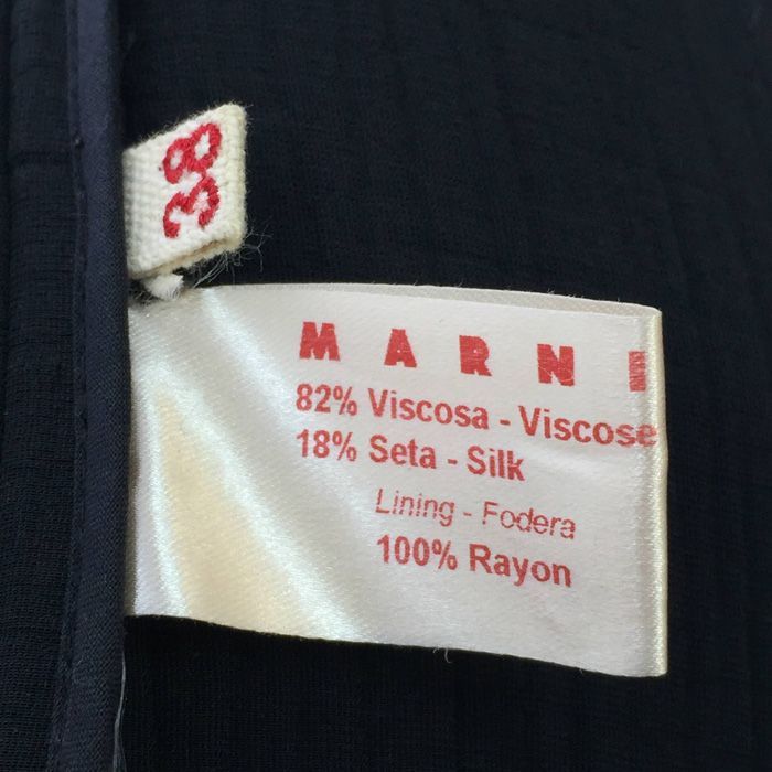 保証書付】 7分袖コート MARNI 【美品】マルニ シルク混 ブラック