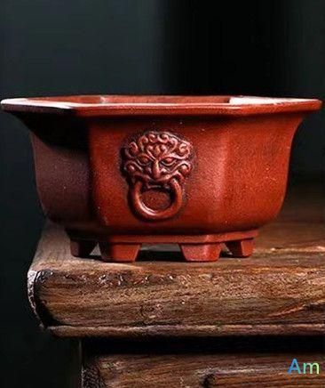 六角鉢 盆栽鉢 植木鉢 小品盆栽鉢 大品盆栽鉢 陶磁器 六角鉢 紫砂