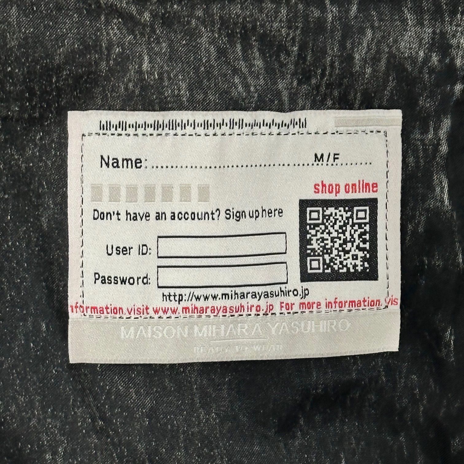 参考上代85800円 Maison MIHARA YASUHIRO 25SS Aged Jumpsuit