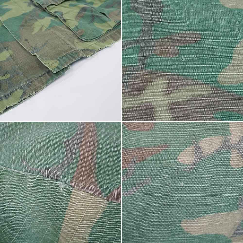 1960's 米軍 ERDL ジャングルファティーグ 4th M-L 60's 米軍実物 ジャングルファティーグ ERDLリーフ 4th M-R