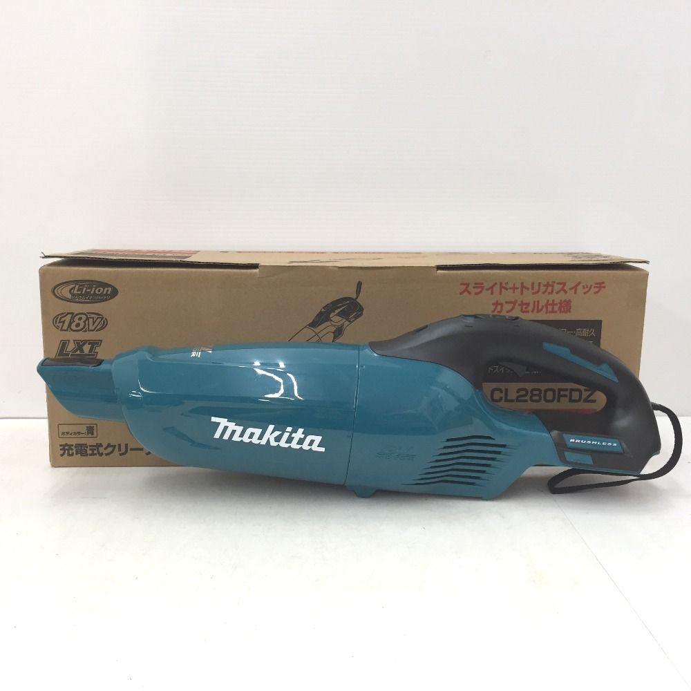makita マキタ 18V対応 充電式クリーナ 青 カプセル式 スライド トリガスイッチ 本体のみ CL280FDZ