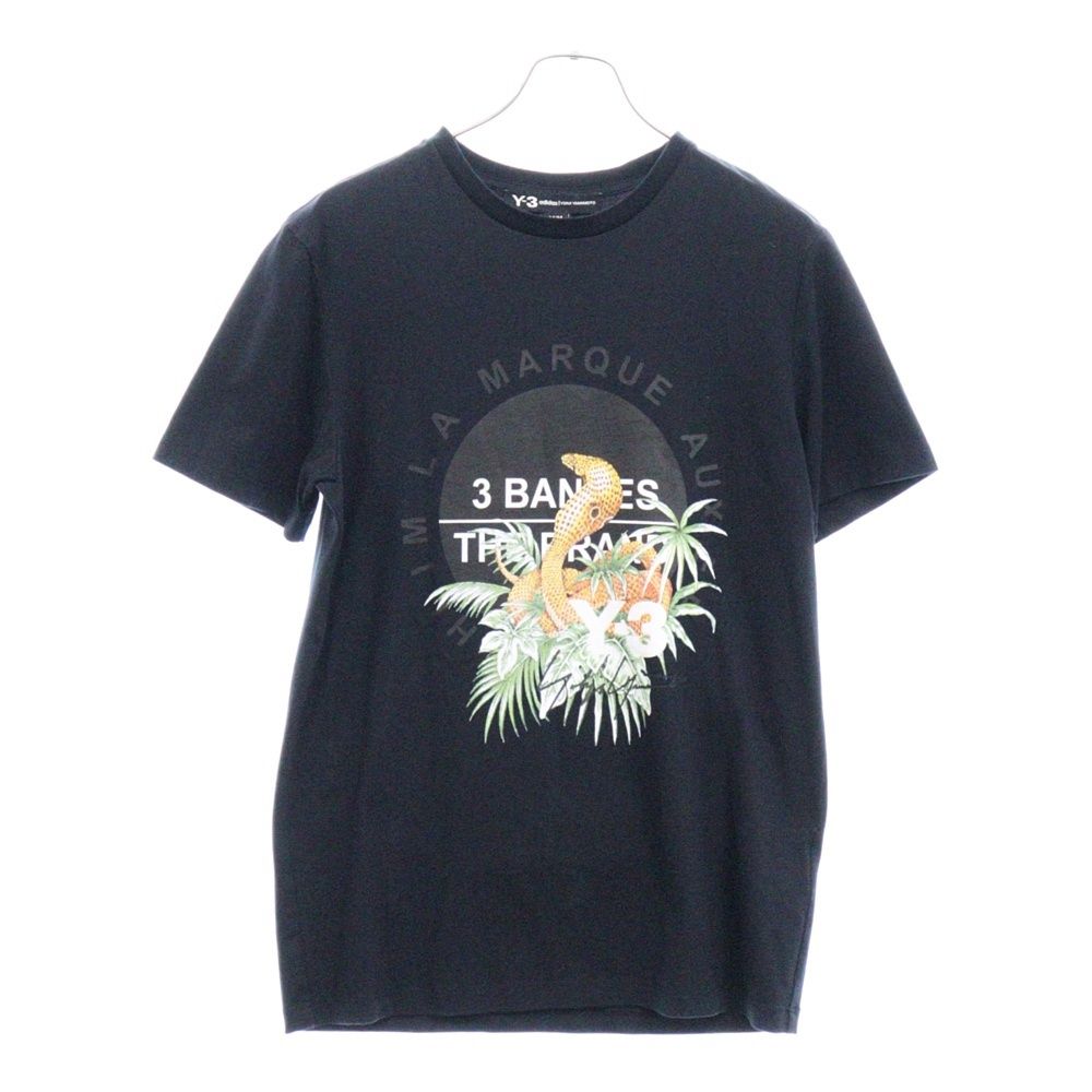 Y-3 (ワイスリー) 18SS CK-COBRA TEE フロントプリント コブラ 半袖Tシャツ ブラック CY6961