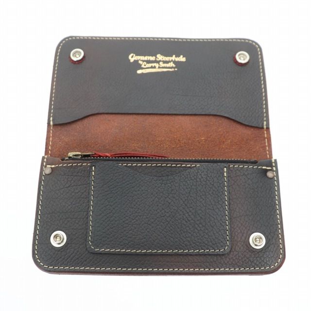 ラリースミス LARRY SMITH TRUCKERS WALLET レザートラッカーズ ウォレット 二つ折り財布 LT-0001 ダークブラウン  ブランド古着ベクトル 中古△□240704 - メルカリ