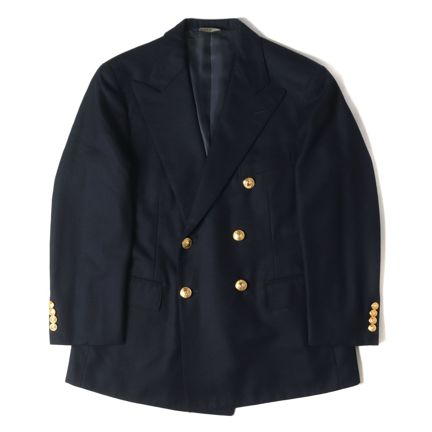Polo by Ralph Lauren ダブル紺ブレ金釦 POLO RALPH LAUREN 90s金ボタンダブル紺ブレジャケットネイビー 【公式