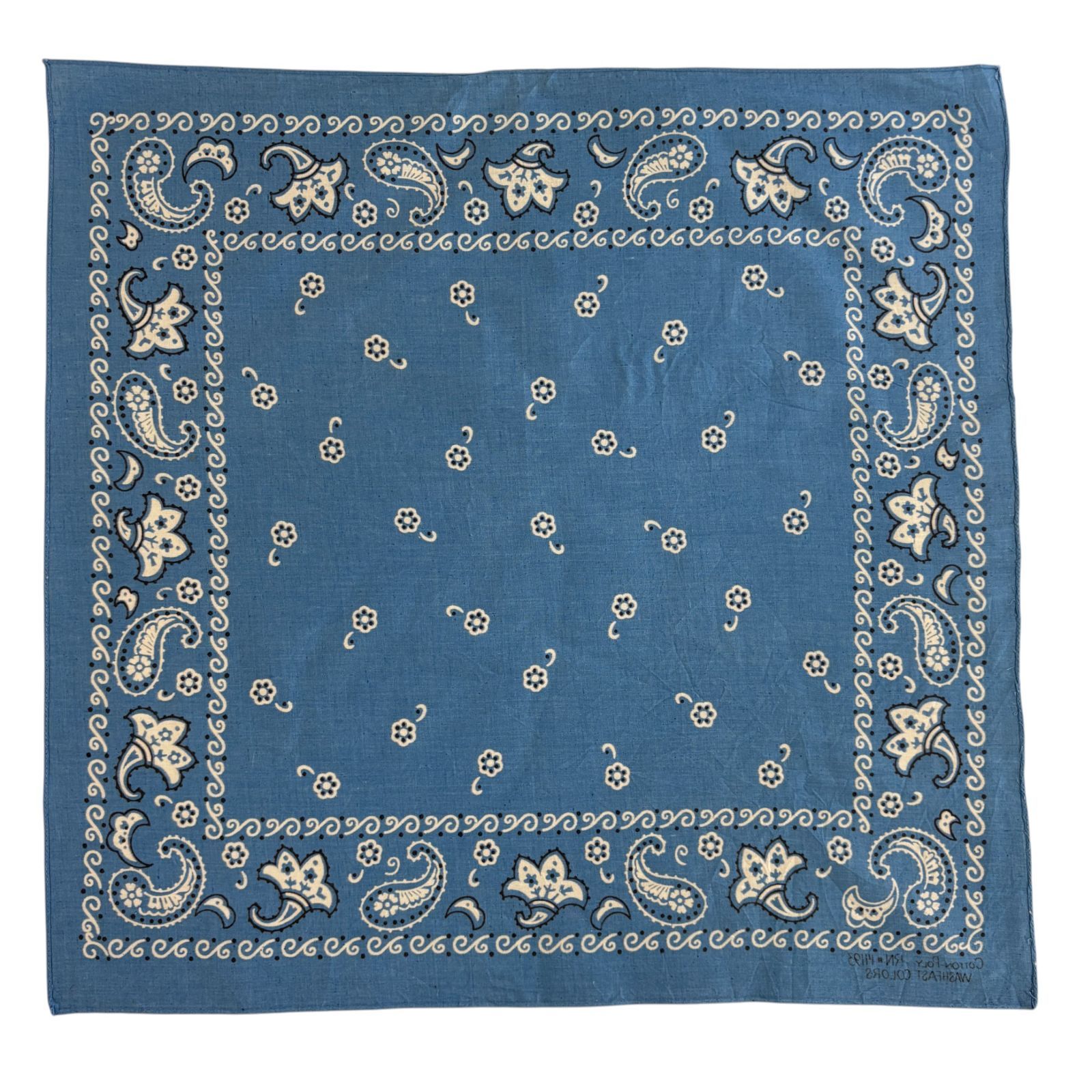 バンダナ ビンテージ アイアンクロス クロス usa製 RN14193 ブラック