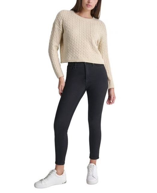 売れ筋商品|||ダナキャランニューヨーク ニット&セーター アウター レディース Women's Tinsel Logo Boucle Sweater XL8 - BL BELL/SILVER 送料無料】 ダナキャランニューヨーク レディース ニット