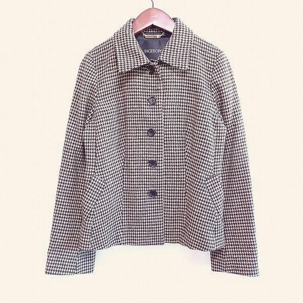 wnc インゲボルグ INGEBORG ジャケット S ベージュ 黒 千鳥格子 ブルー