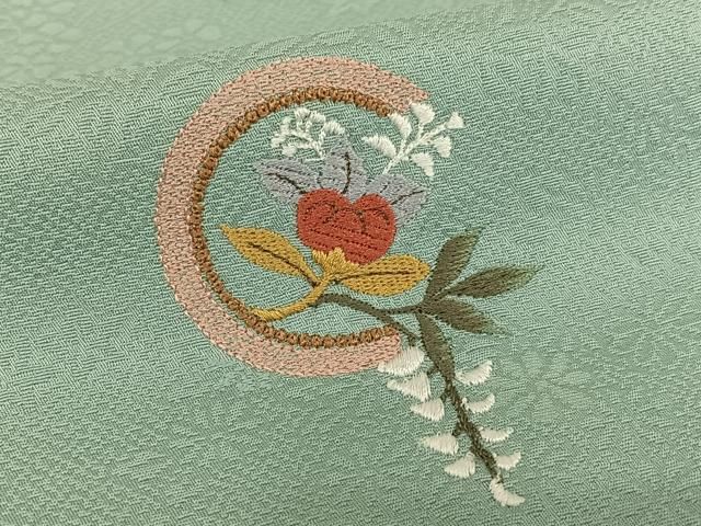 平和屋着物○訪問着 総刺繍 草花丸文 正絹 逸品 未使用 AABC0110zg