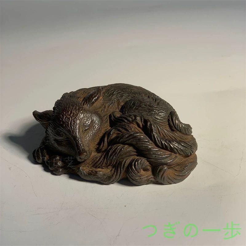 彫刻 九尾狐 禅意 茶道茶寵 文鎮 書道具 茶道具 装飾品 工芸品 置物 51fVvRpfQwL._UF894,1000_QL80_.jpg