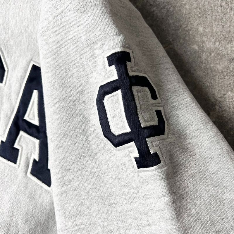 90s USA製 Cotton Exchange カレッジ 刺繍 RWタイプ スウェット フード