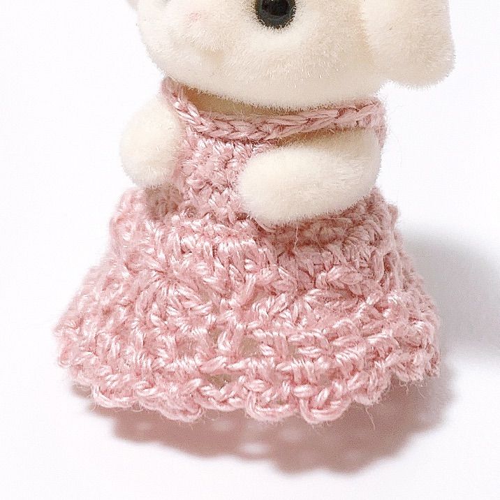 小花柄アイボリードレス 女の子サイズ シルバニア ハンドメイド 楽天