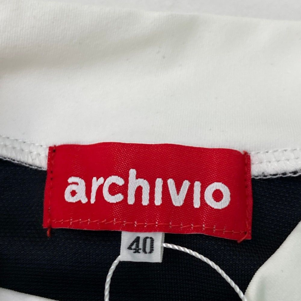サイズ：40 ARCHIVIO アルチビオ A059401 モックネック半袖Tシャツ