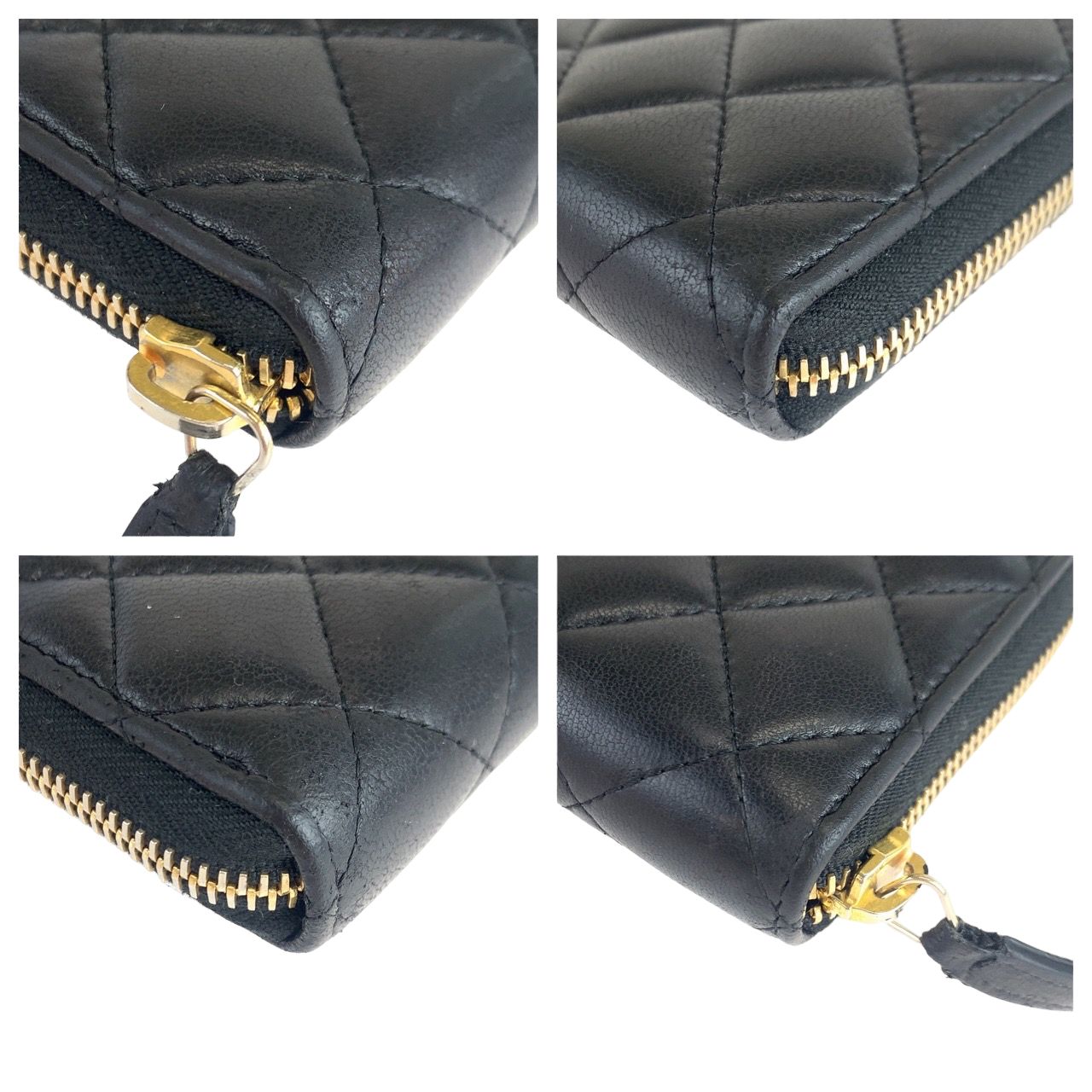 美品 CHANEL シャネル マトラッセ ココマーク ブラック 黒 ゴールド