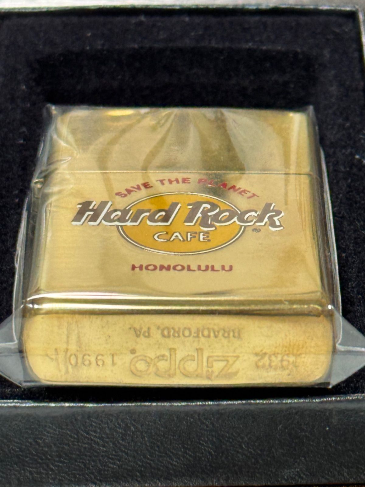 zippo Hard Rock CAFE 1932 zippo 1990 ゴールド ダブルイヤー 年代物 
