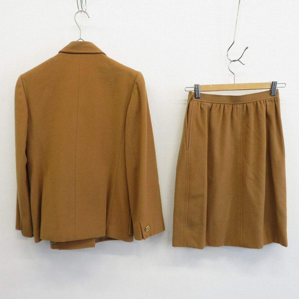 イヴサンローラン YvesSaintLaurent スカートセットアップ サイズM アイボリー×黒 レディース ドット柄 新品同様 レディーススーツ