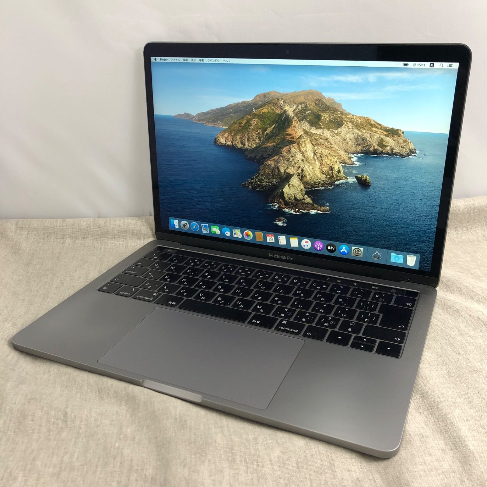 【本体のみ】Apple MacBook Pro (13インチ, 2019, Thunderbolt 3ポート x 2)【Touch  Bar・i5・16GB・256GB】A2159 EMC3301/LT-240206（196444）