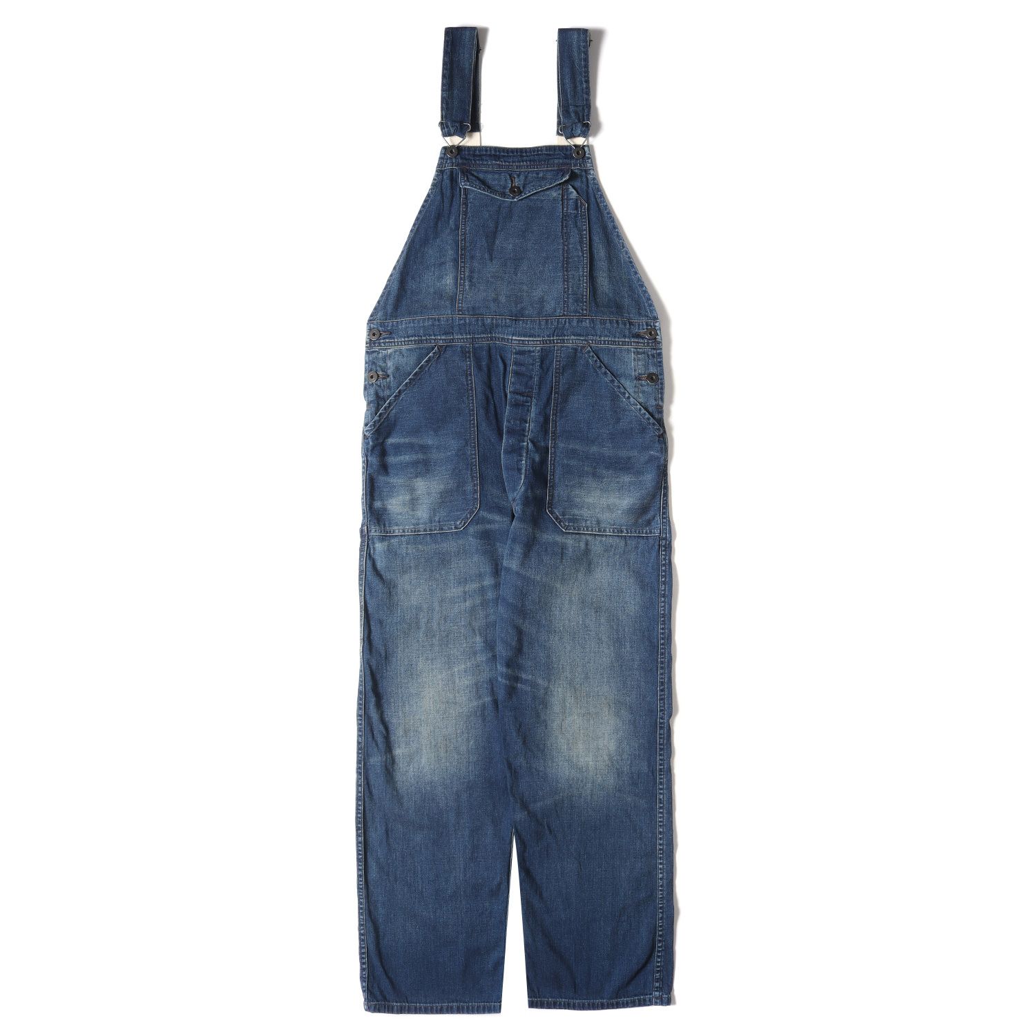 【k】Double RL RRL ペイントヴィンテージ加工 オーバーオール RRL(ダブルアールエルラルフローレン):デニム オーバーオール