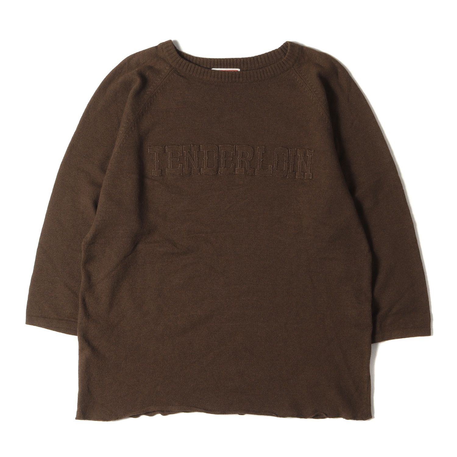 TENDERLOIN テンダーロイン ニット サイズ:M 00s ブランドロゴ 7部袖 