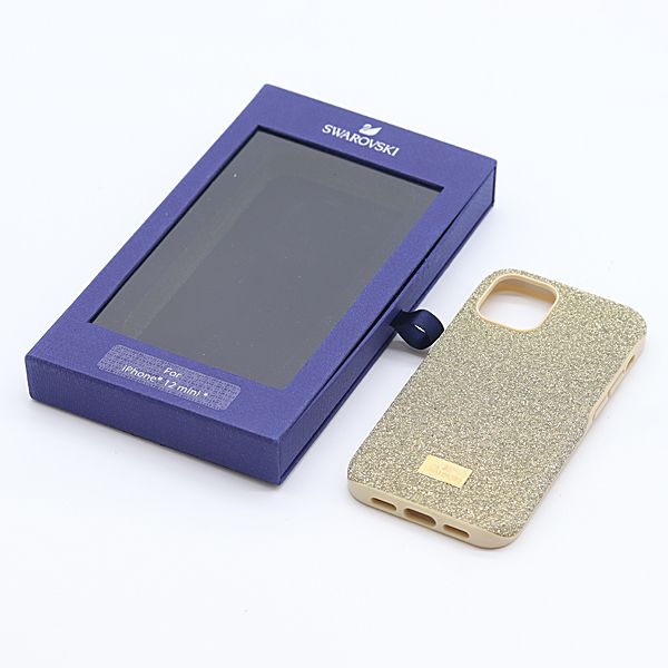 ✨ 新品未使用 スワロフスキー iPhone12 mini ゴールド 箱付 良品 スワロフスキー スマホケース ゴールド iPhoneケース