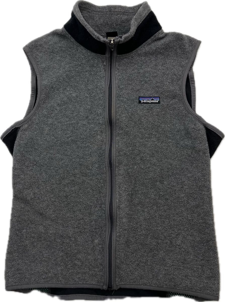 patagonia パタゴニア オールド グレー フリース ベスト レディース S 秋冬 登山 アウトドア アメカジ キャンプ 古着 ED293