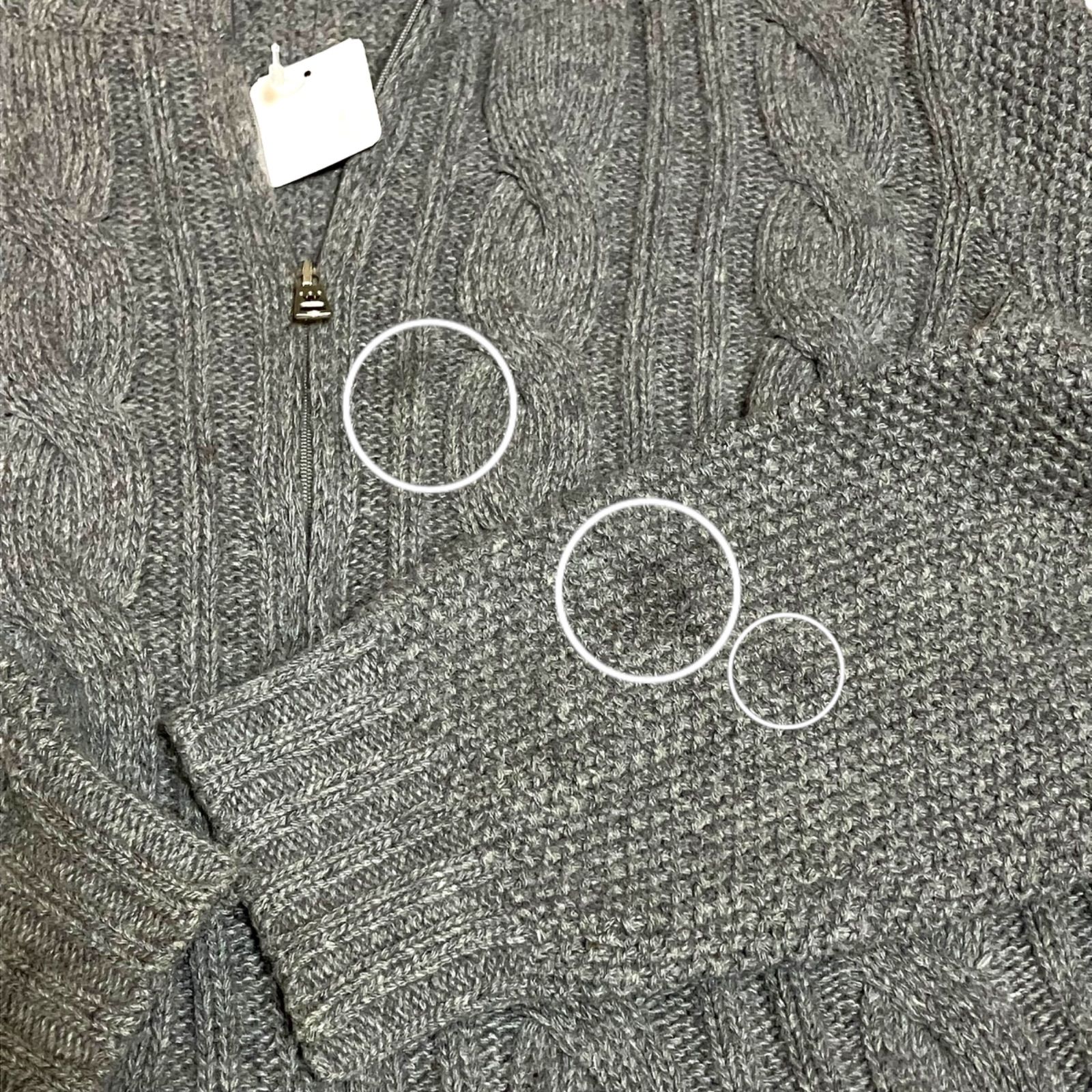 MaxMara(マックスマーラ)ダブルジップニットジャケット グレー