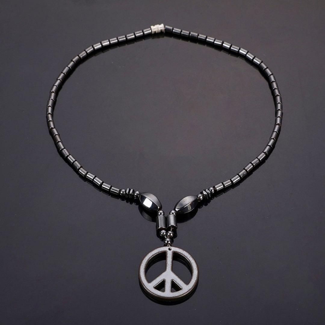 磁気ネックレス メンズレディース 天然石ヘマタイト 強力 肩凝り