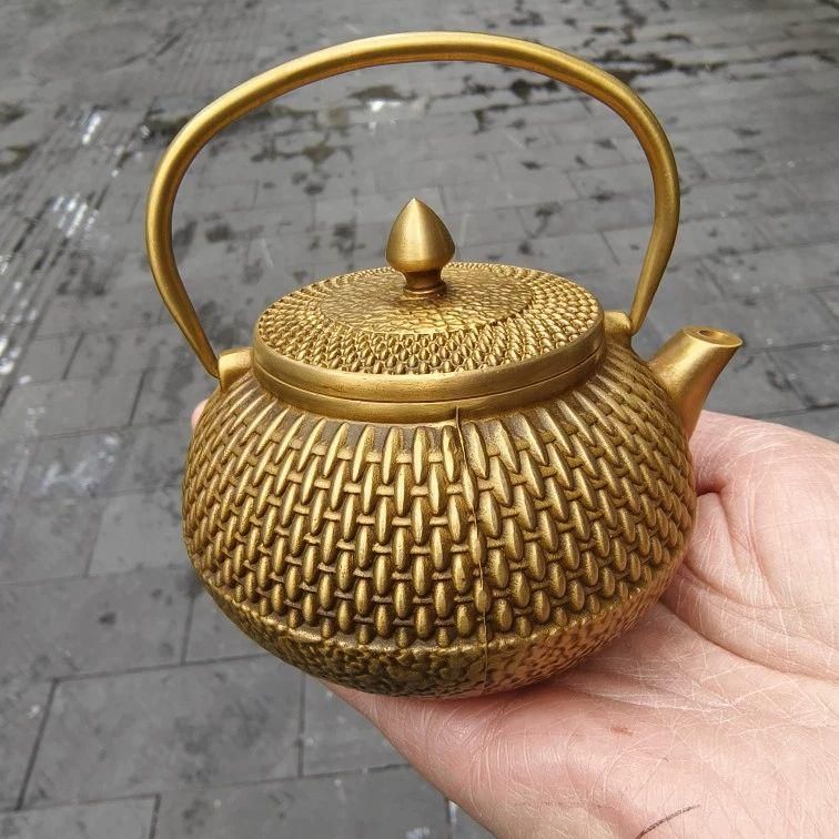 銅器 牛茶壺 酒壺 煎茶器 装飾品 工芸品 置物 Amazon.com: Usoway 纯黄铜茶壶办公室寿星福禄满堂手把壶精雕