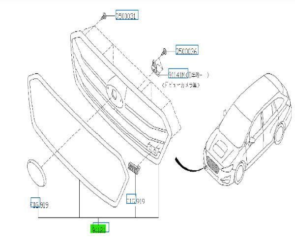 スバル 純正 レヴォーグ フロントグリル SUBARU Levorg FRONT GRILL未使用 Genuine メーカー純正品 JDM OEM