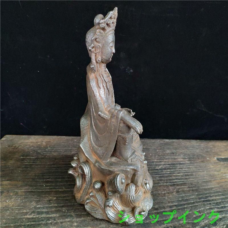 鉄器 鉄仏 南海観音坐像 工芸品 美術品 置物 鉄器 鉄仏 南海観音坐像 工芸品 美術品 置物 - メルカリ