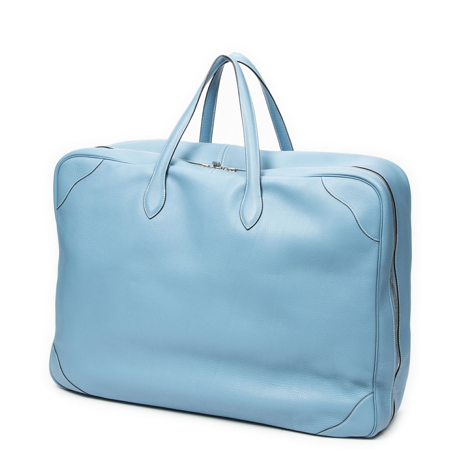 HERMES エルメスビクトリアブルージーンズクレマンスレザーA