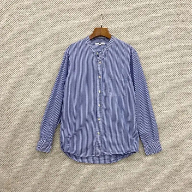 UNIQLO(ユニクロ) カジュアル ヘンリーネック ストライプ シャツ 95 S05127