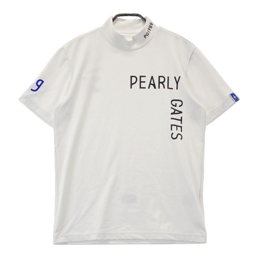サイズ 3 PEARLY GATES パーリーゲイツ 2025年モデル モックネック 半袖Tシャツ ホワイト系 240101541064 ゴルフウェア メンズ ストスト